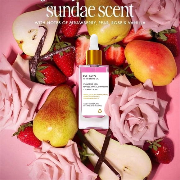 Refurbished FluffBox Strawberry & Vanilla Scent Gentle After Shave Oil for Women, 40ml