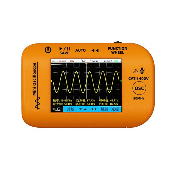 OT4 Handheld Mini Digital Oscilloscope Multi-Function 2-in-1 Signal Generator 200MSa/S 50MHz Bandwidth