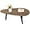 Brown&black, variant on Coffee Table Modern Oval Coffee Tables Retro Center Table for Small Space Mid Century Coffee Table Rustic Accent Table for Living Room Home Office, Easy Assembly 22" D x 43" W x 18" H
