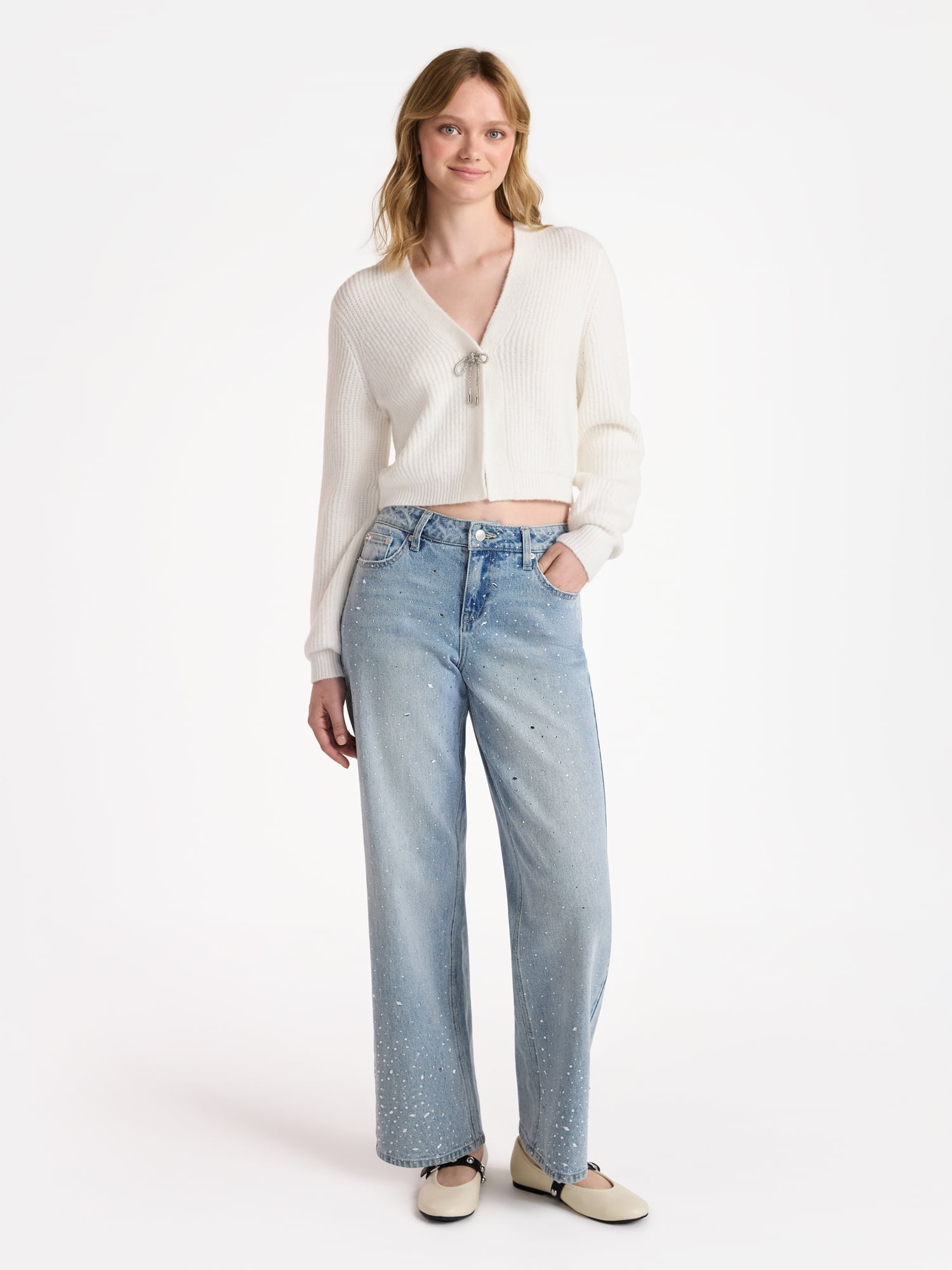 No Boundaries Embellished Jeans, 30'' Inseam, Women's