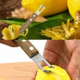 thumbnail image 5 of Premium Lemon Zester - Walnut Handle & Stainless Steel Blade, Professional Citrus Scraper for Cocktail Garnish, Ideal Bartender Tool & Home Bar Gift, 5 of 9