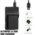 thumbnail image 2 of Camera Battery Charger For Olympus LI-50B USB Charger H3G1, 2 of 7