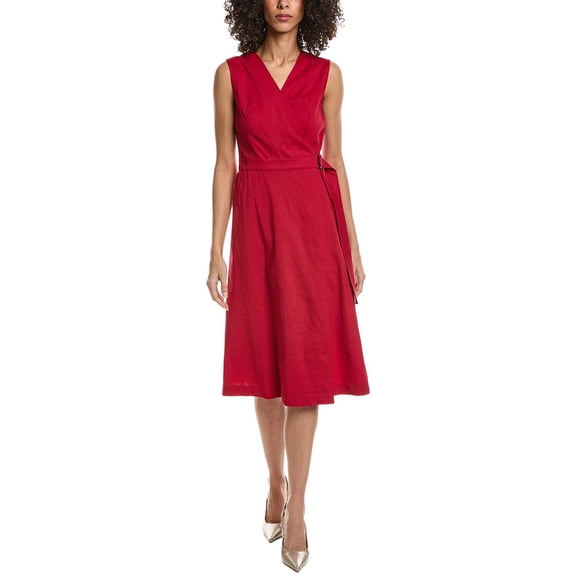 Theory womens Aline Wrap Dress, 10, Red