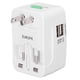 thumbnail image 1 of Adaptador De Corriente Internacional, Puertos USB Duales Adaptador De Viaje Universal De Máximo 1500 W De Bajo Consumo Para La Mayoría De Los Países, 1 of 7