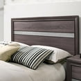 thumbnail image 6 of FOA Laren Contemporary 3-Piece Gray Wood Bedroom Set - Queen + 2 Nightstands, 6 of 7