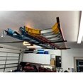 thumbnail image 2 of StoreYourBoard Double Ladder Ceiling Rack, Hi Port 2 Garage Storage and Organization, Home Organizer Hanger Mount, 2 of 3