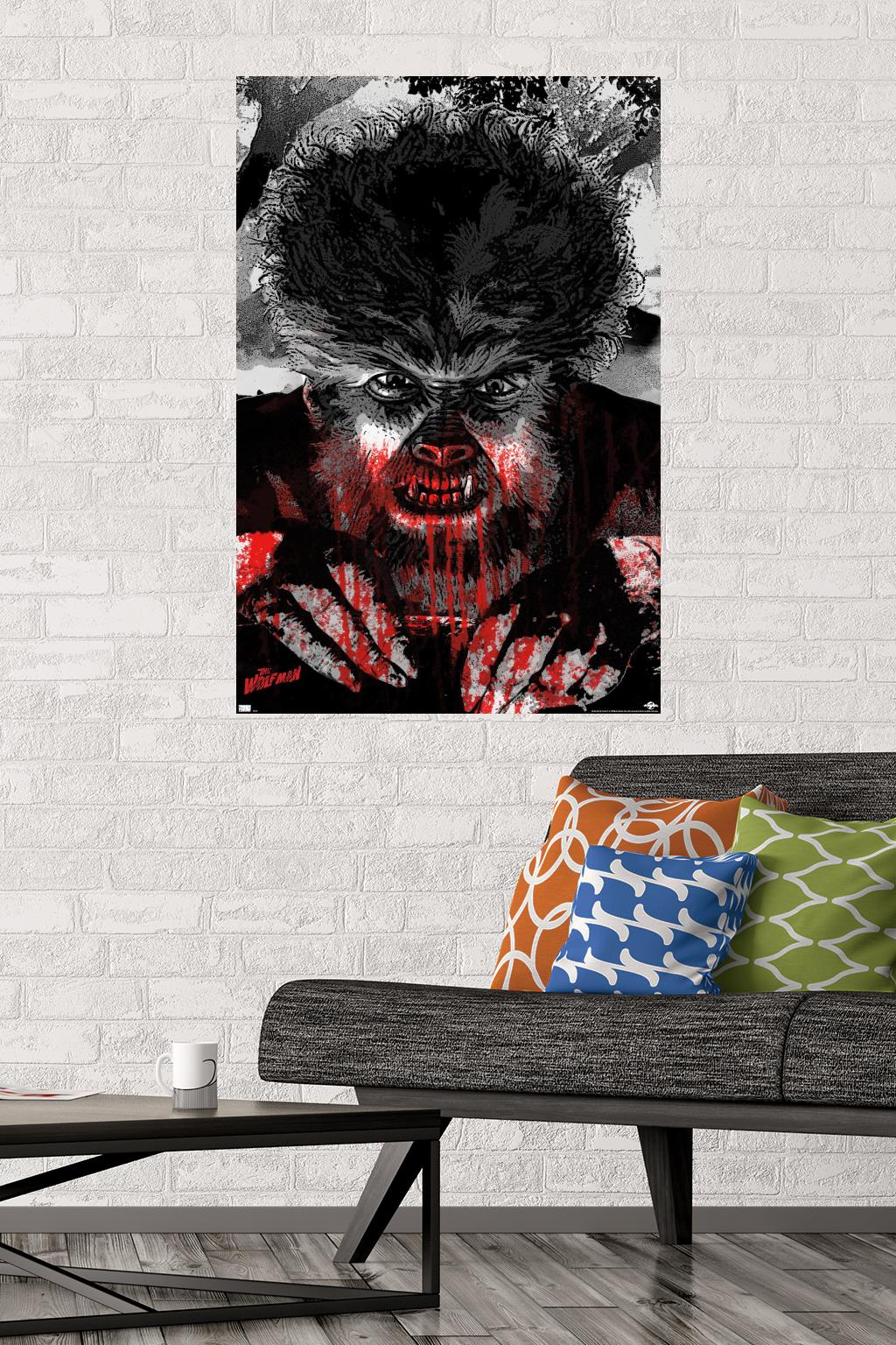The Wolf Man - Autumn Moon Wall Poster, 22.375" x 34"