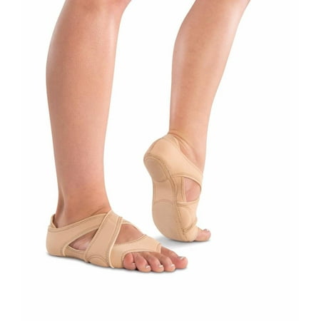 Womens Tan Solid Color Neoprene Slip On Design Cross Wrap XS-XXL