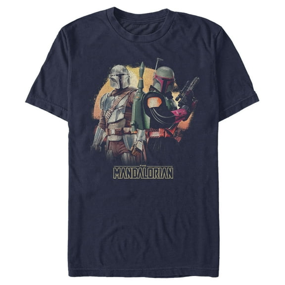 Men's Star Wars: The Mandalorian Boba Fett Honor the Deal Graphic Tee Navy Blue Large