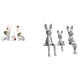 thumbnail image 1 of Esculturas de elefantes,Estatuas de elefantes,decoración del hogar,artesanías de cerámica,Figuras de elefantes familiares Adornos de escritorio,Escultura de figura,Estatua sentada Figura, 1 of 8