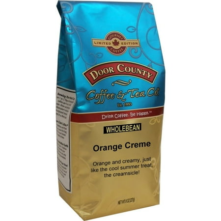 Door County Coffee Orange Creme Flavored Specialty Coffee - 8oz Whole