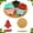 Multicolor, variant on Seyotauo Rotatable Colorful 10.8 Inches 5 Pcs Christmas Tree Plates Chip & Dip Set Ceramic Snack Plate with Bamboo Tray,Round Removable Appetizer Dessert Fruit Salad Saucer Bowls Cutlery Platter Dish