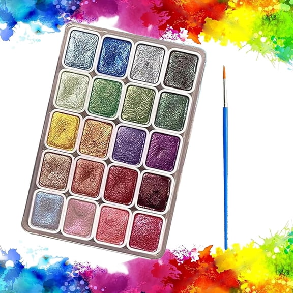 Forestry Paint, Shifting Watercolor Painting Set, 20 Colors Shimmer Watercolor Paints, Forestry Watercolor Paint, Forestry Shifting Watercolor Painting Set, Metallic Watercolor Paint Set