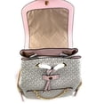 thumbnail image 2 of Michael Kors Jet Set Large Powder Blush Multi Pvc Chain Backpack Flap Book Bag, 2 of 5