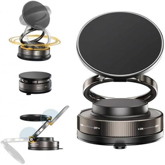 360 °   Adjustable Vacuum Magnetic Phone Holder, Suction Cup Phone Mount for Magsafe, Portable Cell Phone Holder for Car,Makeup,Gym,Mirror