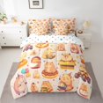 thumbnail image 2 of Homewish Cute Cartoon Capybara 7-Piece Twin Bedding Sets,Colorful Stars Print Bedding Comforter Set,Kawaii Animal Kapibara Sheet Sets For Gitls Boys,Luxury Bedroom Decor Reversible, 2 of 8