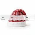 thumbnail image 2 of Red Knitted Santa Hat With Pom Pom Snowflake Christmas Hat Fur Brim, 2 of 4