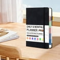 thumbnail image 6 of Blueek A5 Monthly Planner Notebook, Self-Completing Calendar Book Cash Budget Organizer with Bookmark Strip for Goal Planning(Black), 6 of 6