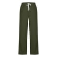 thumbnail image 6 of Delayuji Women's Stripe Patchwork Wide Leg Sweatpants Loose Sportswear Casual Sweatpants Workout Pants, 6 of 7