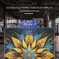 thumbnail image 3 of Bathroom Scale, Highly Accurate Digital Body Scale,Precisely Measures Weight up to 400 lbs-Symmetrical Star With Golden And Blue Leaves, 3 of 4