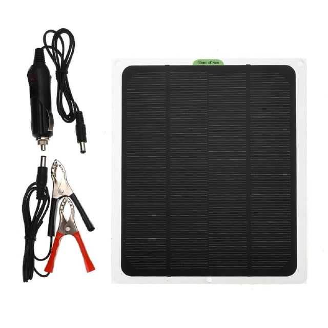 Scienceny montado en el coche con Panel Solar de 12V, carga de energía de resistente al agua con Cable para vehículo, Vehículos, repuestos y accesorios Mis 20W