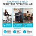 thumbnail image 6 of Stander Wonder Tray, Adjustable Swivel TV Tray Table, Large Laptop Stand, Couch Desk, Side Table & Gaming Desk, Tray for Eating on Couches, Chairs & Recliners, Black Base with Walnut Tray, 6 of 12