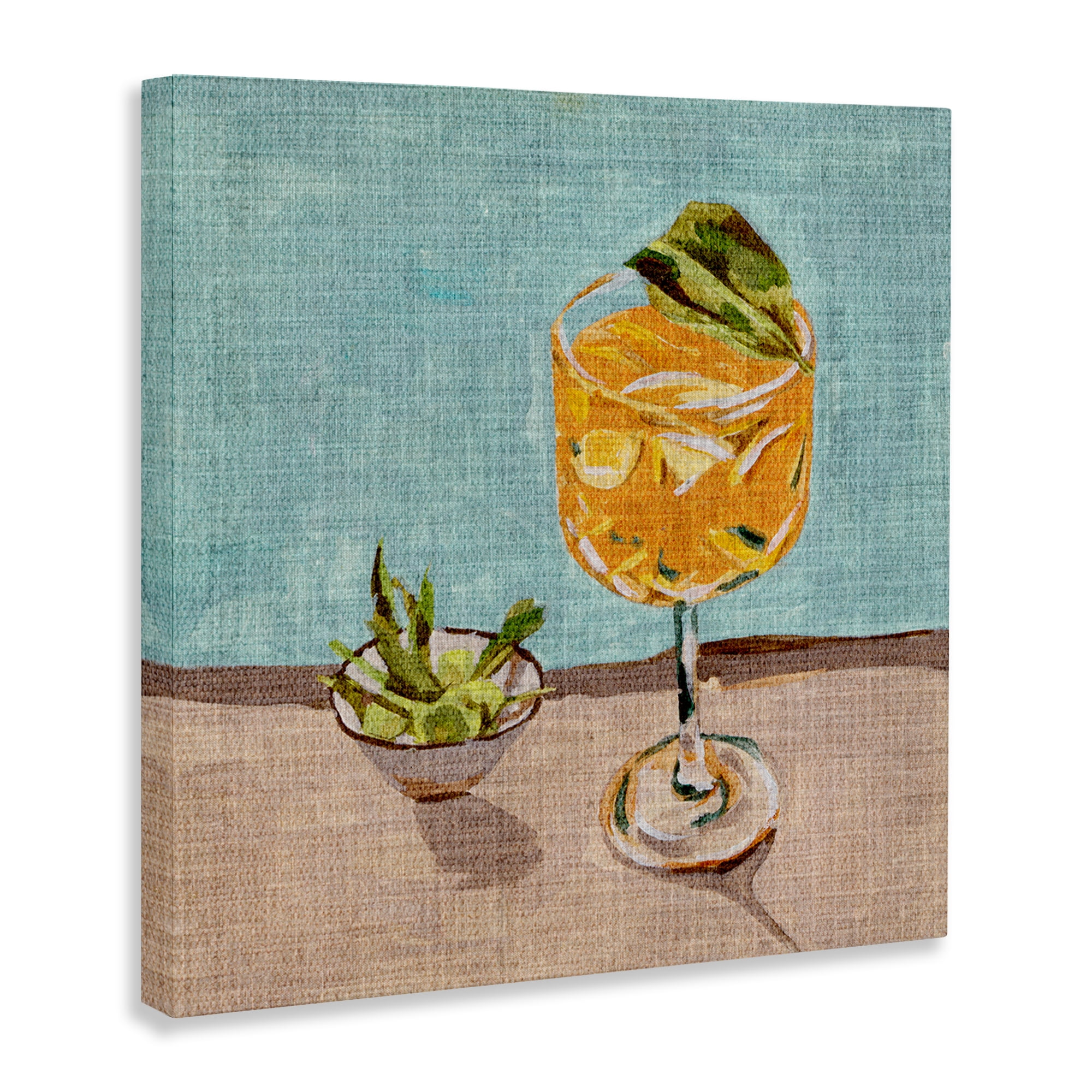 Stupell Industries Orange Cocktails Still Life Food & Beverage Painting Wrapped Canvas Art Print Wall Art, 36 x 36