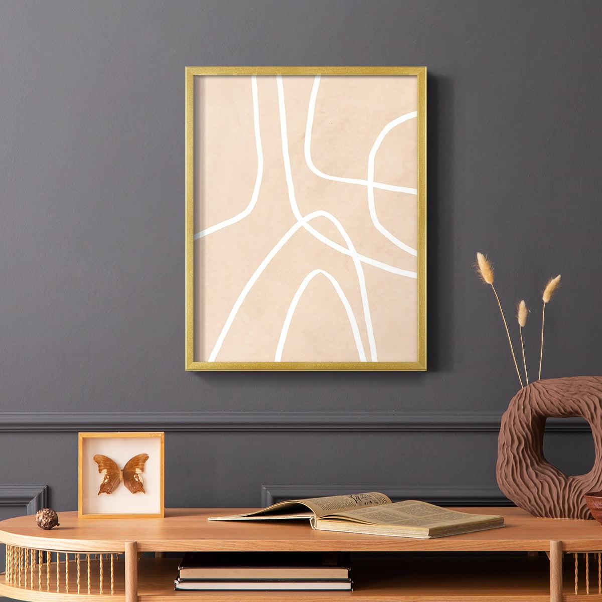 Clean Contour I in Paper Solid Wood 11 x 14 Framed Print