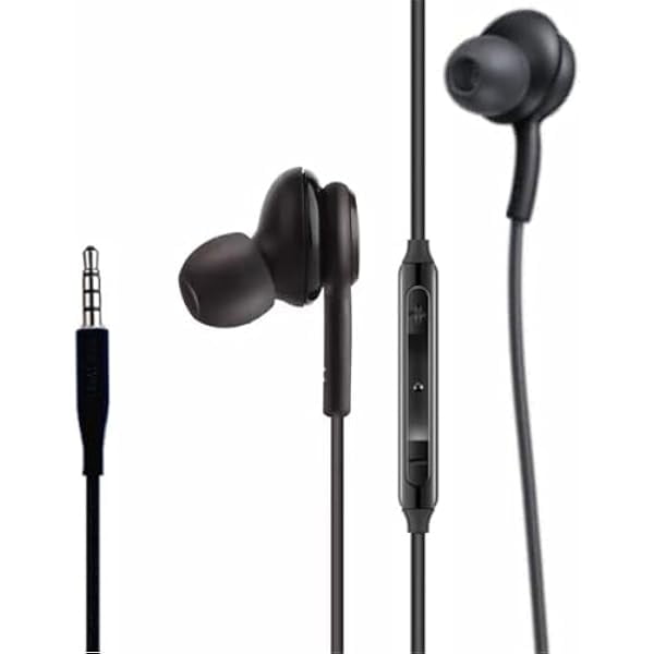 wonima11 2022 in-Ear Headphones Wired Earbuds Stereo Headphones for Samsung Galaxy S10, S10E, S10+, S8, S8+, S9, S9+, Note 9- Designed 3.5 mm Jack with Microphone and Volume Buttons (Black)