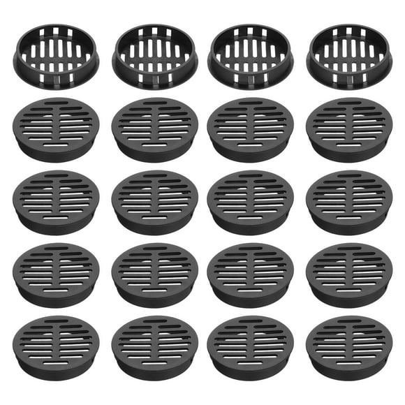 Uxcell 40Pcs 50mm/2in Ventilaciones de Aire Circulares, Cubierta de Ventilación Soffit Negra