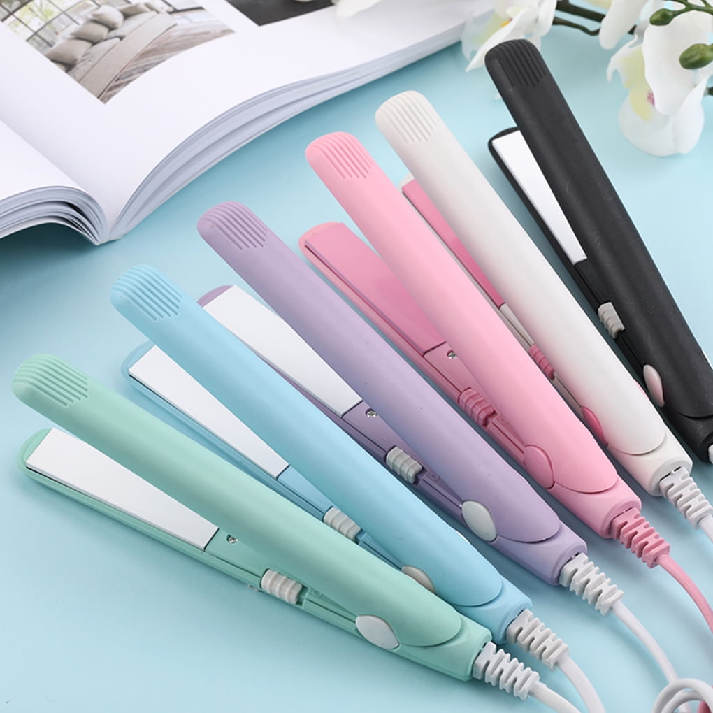 20W 2 in 1 Mini Ceramic Hair Straightener Curler Brush Curling hair curler hair Iron Wand Hair Beauty Tool US Plug Walmart