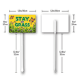 thumbnail image 2 of Eveokoki Stay Off Grass Sign with Metal Stakes, 12" x 8" Stay Off Grass Aluminum Signs, UV Protected, Weatherproof, Ink Printing, Fade Resistant, Easy to Mount, 2 of 6