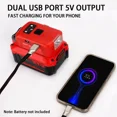 thumbnail image 6 of Battery Adapter for Craftsman 14.4-20V Battery Charger Led Work Light with USB, 6 of 7
