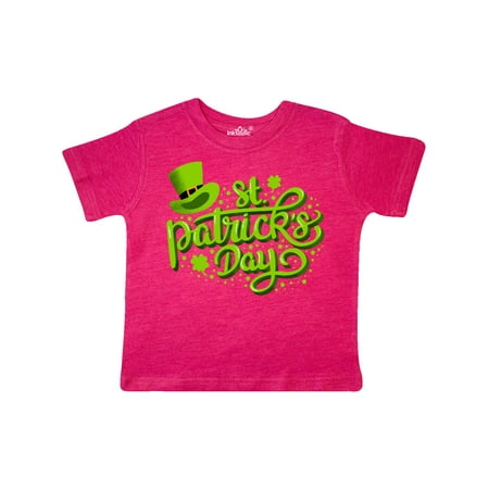 

Inktastic St. Patrick s Day Hand Lettering with Green Top Hat Gift Toddler Boy or Toddler Girl T-Shirt