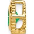 thumbnail image 2 of 14K Yellow Gold Cushion Emerald Chain Slide (Width 8.5) (Length 8.5) - Jbsp, 2 of 5