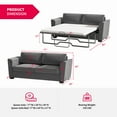 thumbnail image 3 of Mjkone Queen Pull Out Sofa Bed,Loveseat Sleeper Sofa with Mattress,2-in-1 Convertible Sleeper Couch,Grey, 3 of 7