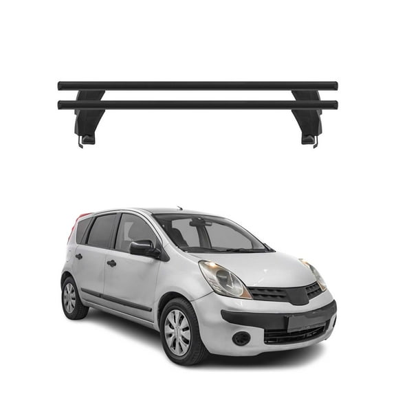 OMAC Top Roof Racks Cross Bars fits Nissan Versa 2004-2012 2 Pcs Black Aluminium Anti-Theft for Travel Kayak Canoe Surf Ski Snowboard Camping