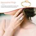 thumbnail image 4 of 2pcs Fashionable Rings Decorative Couple Rings Romantic Finger Rings Gifts, 4 of 9