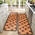 thumbnail image 4 of Kitchen Rugs Sets Of 2,Orange Bigfoot and Grass Pattern Anti Fatigue Kitchen Mat Rugs Non Slip Washable,Decorative Kitchen Floor Mats for Kitchen,Sink,Laundry,17"x47"+17"x47", 4 of 5
