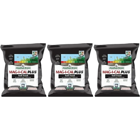 Jonathan Green Lawn Fertilizer Mag-I-Cal Plus - Natural Granules - Pack of 3 — Outdoor & Indoor Plant Use Easy Application