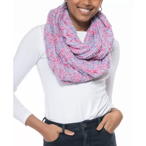 INC International Concepts Women's Popcorn Speckled Infinity Scarf Pink