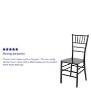 Flash Furniture Hercules Series Adult Size Resin Stacking Chiavari Chair, Black
