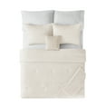 Mainstays 5Piece Ivory Waffle Comforter Set, Full/Queen
