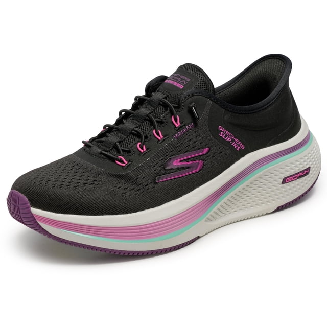 Zapatillas Skechers Go Run Elevate 2.0 para Mujer, Sin Cordones, Negro