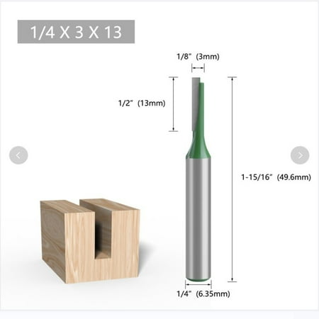 

1Pcs 1/4 Shank Single Double Flute Straight Router Bit For Woodworking