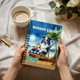 thumbnail image 3 of Border Collie Hello Summer Beach Theme with Sunglasses and Tropical Cocktail Spiral Bound Journal Borders Dog Lovers Gifts Idea 5x7in Spiral Notebook - 00009, 3 of 5