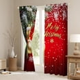 thumbnail image 3 of jejeloiu Merry Christmas Black Out Curtains,Gold Xmas Ball Curtains Pack of 2 (42x63 Each),White Winter Snowflake Bedroom Curtains For Men Women,Super Cozy Room Decor, 3 of 6