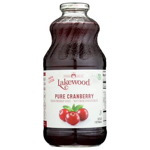 (6 Pack) Lakewood Pure Cranberry Juice, 32 Fl Oz - Walmart.com ...