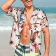 thumbnail image 5 of Yiaed Watercolor Floral With Butterflies Print Hawaiian Shirt for Men Short Sleeve Button Down Shirts Beach Shirts for Men-XX-Large, 5 of 5