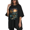 thumbnail image 4 of Plus Size Shirt for Women Black Tops for Women Short Sleeves Shirt for Women Scandinavian T Shirt Crewneck Shirt for Women XL, 4 of 5